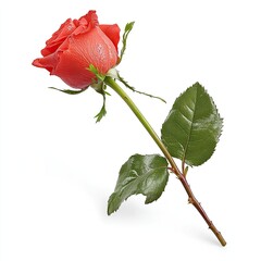 Vibrant red rose flower nature setting floral photography isolated background close-up view beauty and emotion