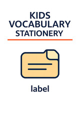 Kids Vocabulary Stationery Label