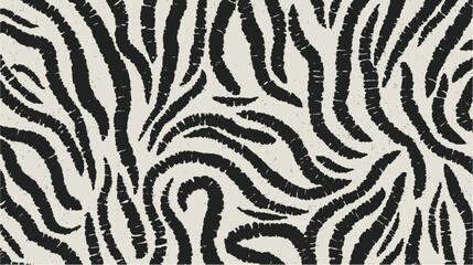 Abstract black and white zebra stripe pattern with a distressed texture.