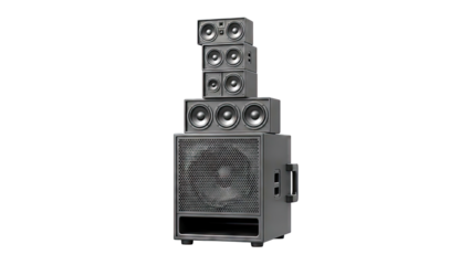 Stack of Black Speakers