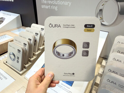 Oura Ring Gold Smart Ring Retail Display