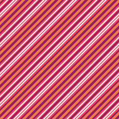 Obraz premium Digital Scrapbook Paper Diagonal Stripes in Temple Of Orange and Berry Curious Seamless