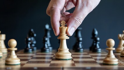 Chess Queen Piece Strategic Move Concept