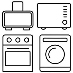 Obraz premium Kitchen appliances isolated on transparent background