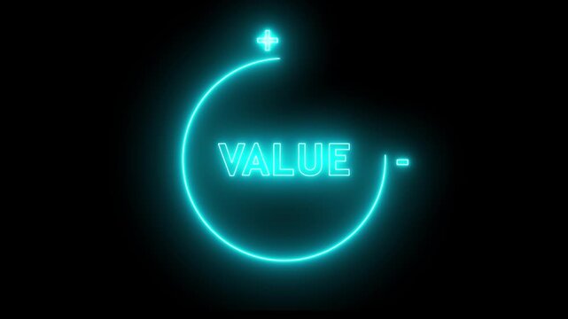 Animated virtual download icon progress for increasing value added to business product and service. Growth value, increase value, value added. business value concept.