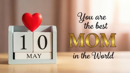 Heartfelt mother's day message on a may 10th calendar