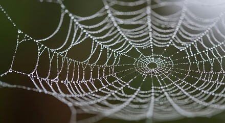 DewKissed Spiderweb A Delicate Trap in the Morning Light.