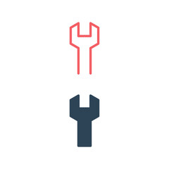 Obraz premium Wrench icons set, repair tools vector