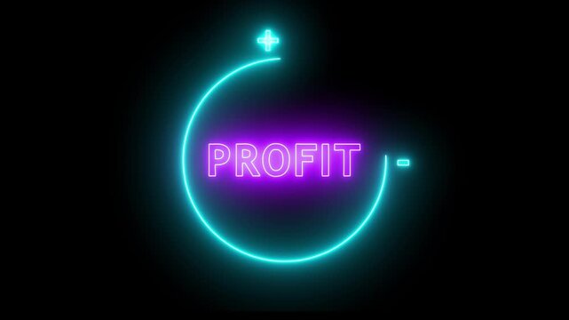 Animated virtual download icon progress for increasing profit added to business product and service. Growth profit, increase profit, value added. Business growth concept.