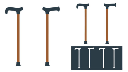 Walking canes for mobility and support assistance