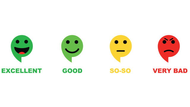 Customer feedback rating system with emoticons