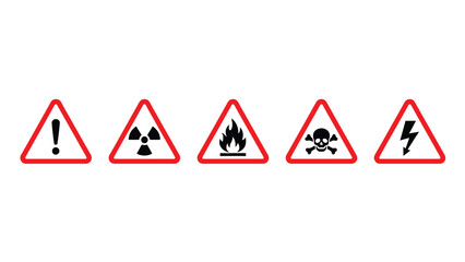 Warning signs for hazardous materials and conditions