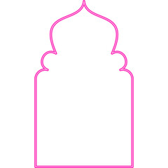Neon Shape Islamic Window