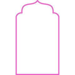 Neon Shape Islamic Window