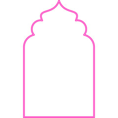 Neon Shape Islamic Window