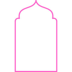 Neon Shape Islamic Window