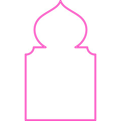 Neon Shape Islamic Window