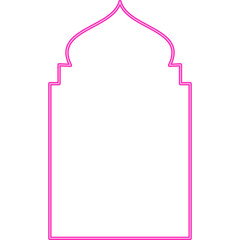 Neon Shape Islamic Window