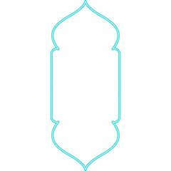 Neon Shape Islamic Window
