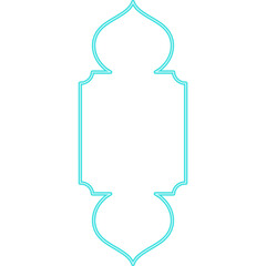 Neon Shape Islamic Window