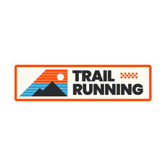 Trail Running Logo Sport Stickers
