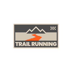 Trail Running Logo Sport Stickers