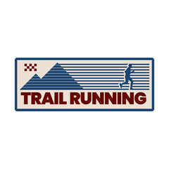 Trail Running Logo Sport Stickers