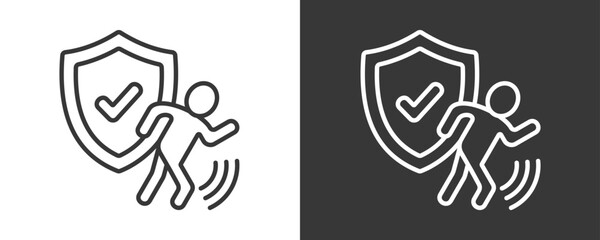 Obraz premium Perimeter Icon Set Vector Collection Isolated In Black And White