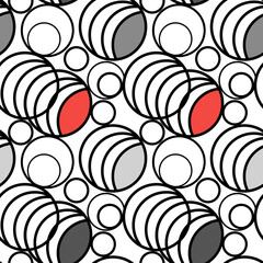 Geometry circles and rings decor retro sixties