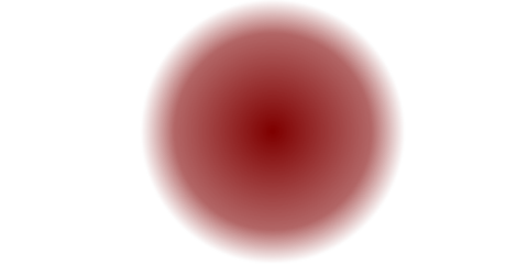 Large red blurred spot on white background, soft focus abstract bokeh circle for web headers, app design, and vibrant graphic projects