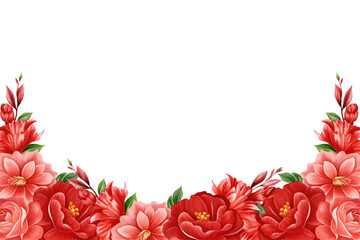 Flower watercolor frame for wedding, birthday, card, background, invitation, wallpaper, sticker, decoration etc.
