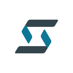 Modern Abstract Letter S Logo Mark