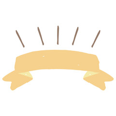 たのしいサーカス 文字入れしやすいリボン｜Fun Circus Ribbon Illustration