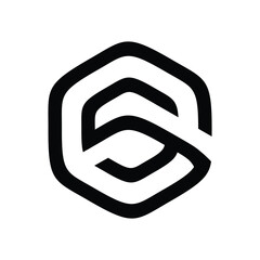 Modern Abstract Hexagonal Letter S Logo Icon