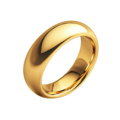 Elegant gold wedding band ring