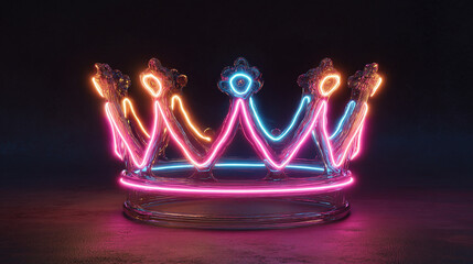A Neon Crown on dark background