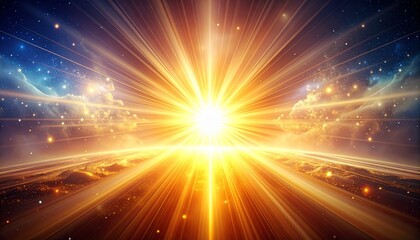 神秘的オーラと光が広がるスピリチュアル背景