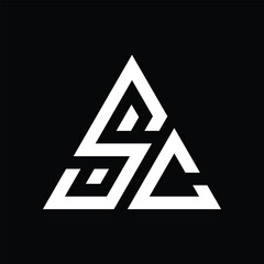 Geometric SC Triangle Logo