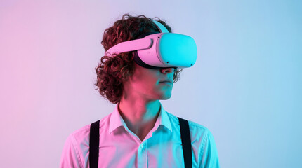 a man enjoying a VR headset