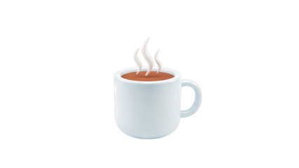 Steaming Hot Chocolate in a Blue Mug