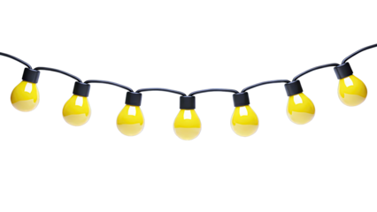 String of Yellow Incandescent Bulbs