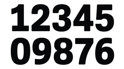 Racing Numbers Vector Illustration Representing Start Numbers, Car and Bike Competition, Sports Event Identification, Motorsport Graphic Design, and Racing Event Visualization.