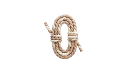 Two-Tone Twisted Rope Formed into a Loop