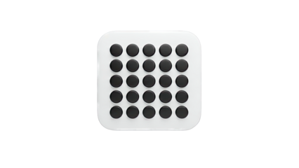 White Surface with Grid of Black Dots