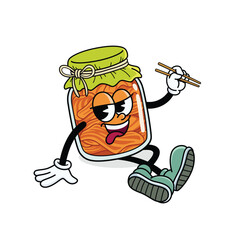 Mascot Kimchi Jar Cartoon Character