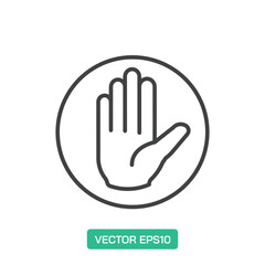 Obraz premium Danger icon. Thin line icon&nbsp;vector