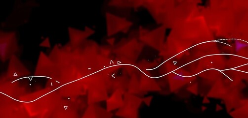 A fragmented, irregular line drawn with dashes and curves, symbol, geometric