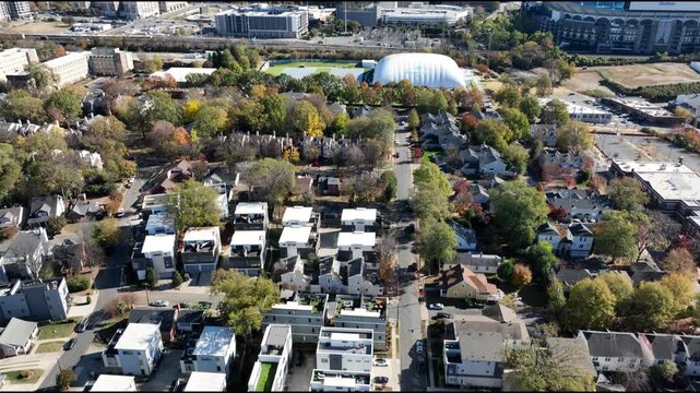 Downtown Charlotte North Carolina drone footage