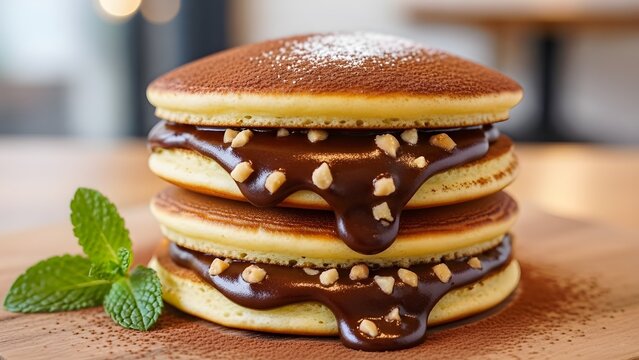Kue coklat di atas meja 