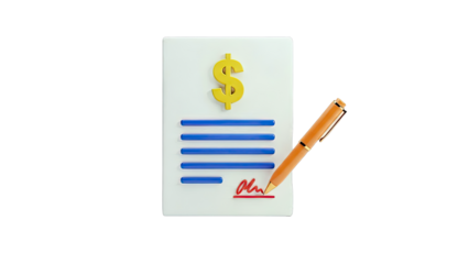 Signing a Contract with a Dollar Sign